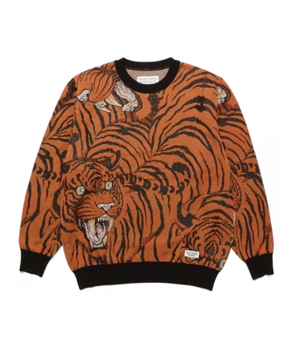 TIM LEHI / JACQUARD SWEATER (TYPE-2)【ORANGE】