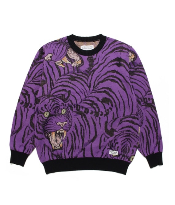 TIM LEHI / JACQUARD SWEATER (TYPE-2)【PURPLE】