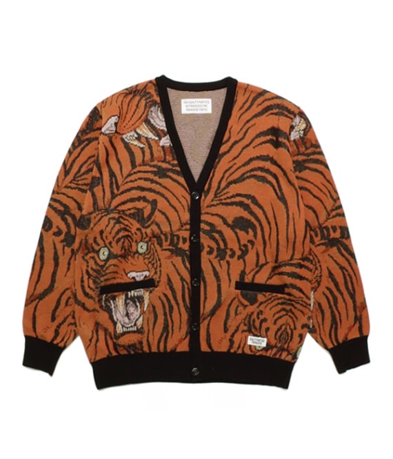 TIM LEHI / JACQUARD CARDIGAN (TYPE-2)【ORANGE】