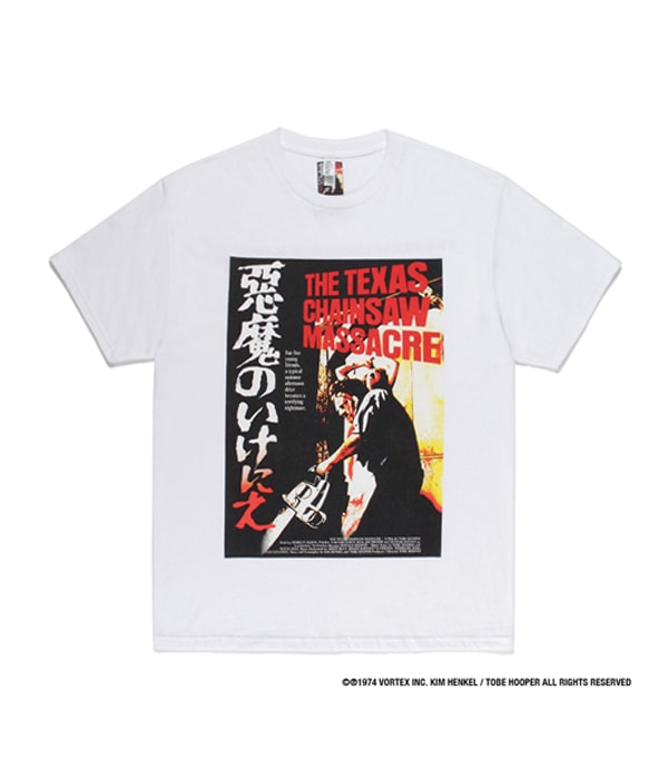 THE TEXAS CHAINSAW MASSACRE / CREW NECK T-SHIRT (TYPE-3)【WHITE】