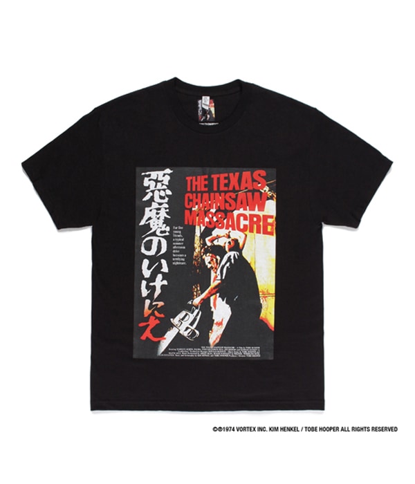 THE TEXAS CHAINSAW MASSACRE / CREW NECK T-SHIRT (TYPE-3)【BLACK】