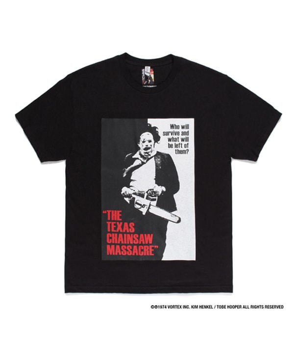 THE TEXAS CHAINSAW MASSACRE / CREW NECK T-SHIRT (TYPE-2)【BLACK】