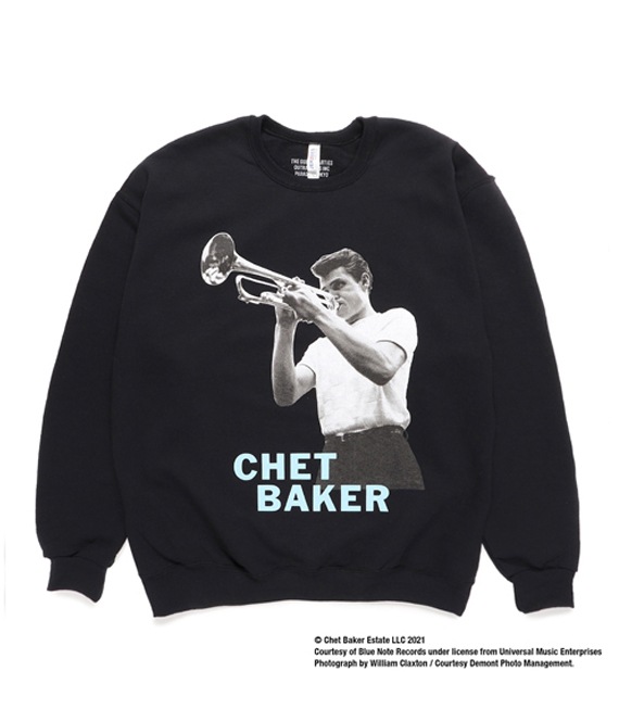 CHET BAKER / CREW NECK SWEAT SHIRT (TYPE-2)【2 Colors Available】