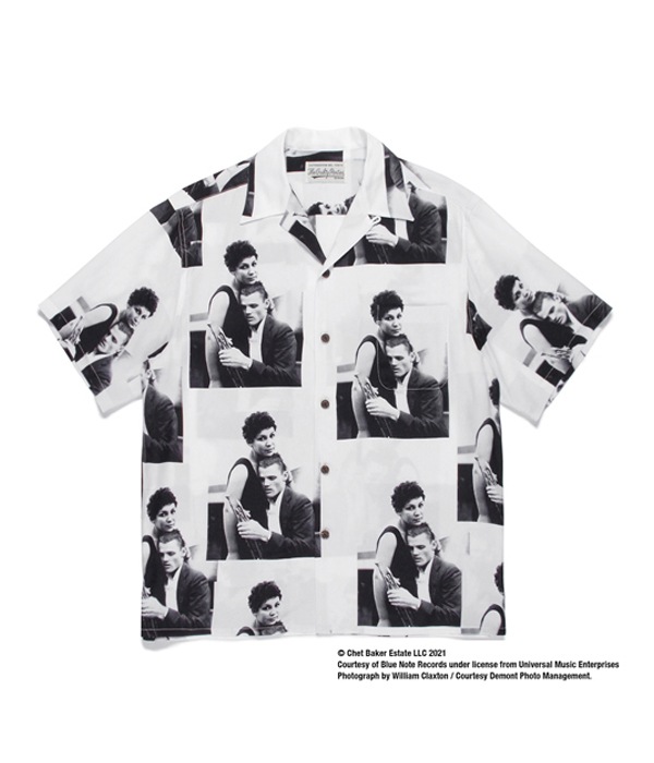 ワコマリアCHET BAKER / HAWAIIAN SHIRT ホワイト