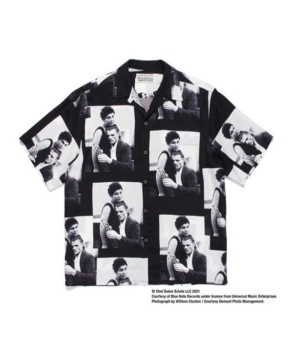 CHET BAKER / S/S HAWAIIAN SHIRT (TYPE-3)【BLACK】