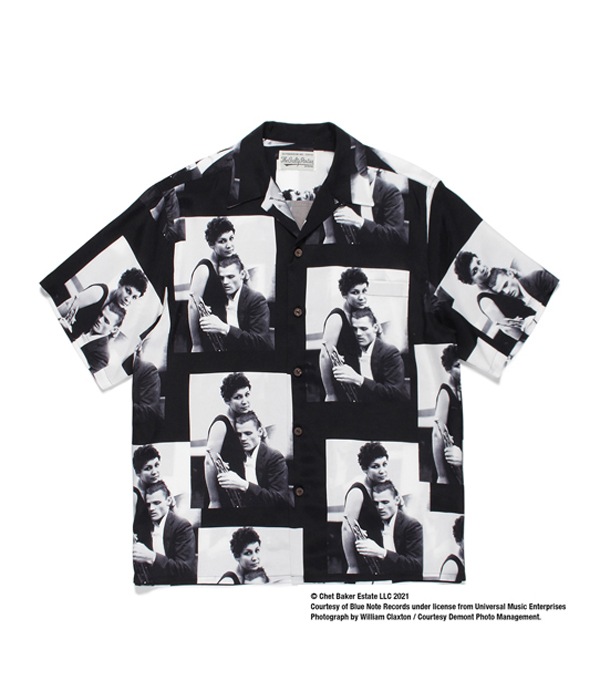 CHET BAKER / S/S HAWAIIAN SHIRT (TYPE-3)【BLACK】｜WACKO MARIA