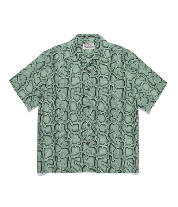 HAWAIIAN SHIRT S/S (TYPE-9) ＜PYTHON＞【GREEN】
