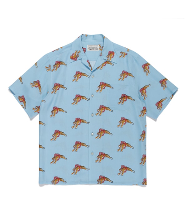 TIM LEHI / S/S HAWAIIAN SHIRT (TYPE-5)【L-BLUE】