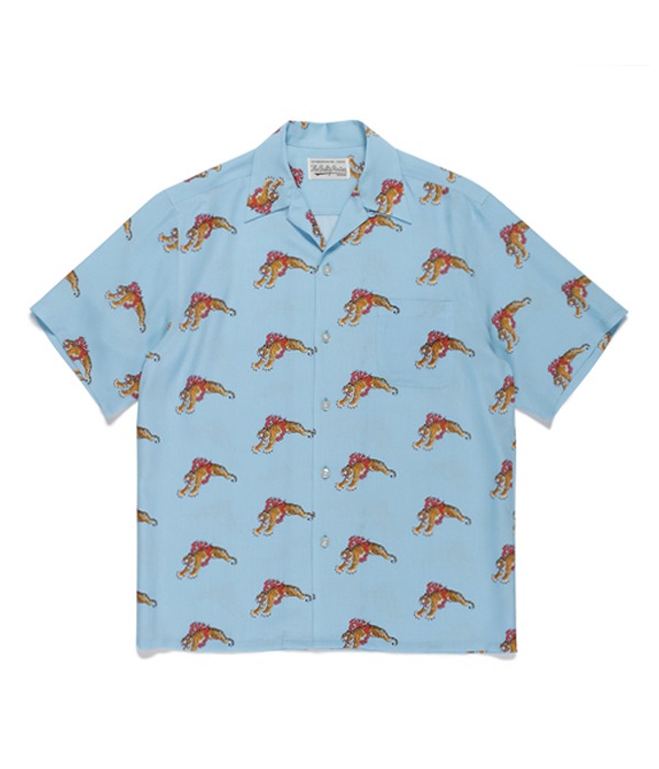 TIM LEHI / S/S HAWAIIAN SHIRT (TYPE-5)【L-BLUE】