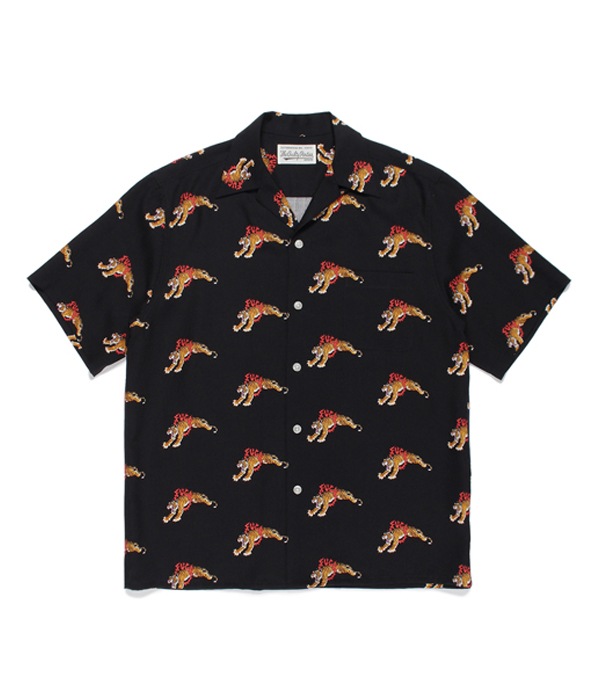 TIM LEHI / S/S HAWAIIAN SHIRT (TYPE-5)【BLACK】｜WACKO MARIA  
