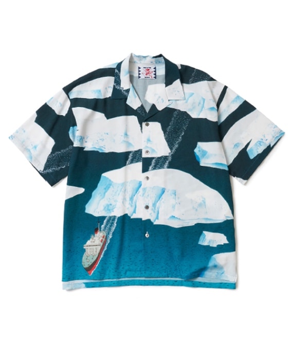 Ship & icebergs Shirt【BLUE】