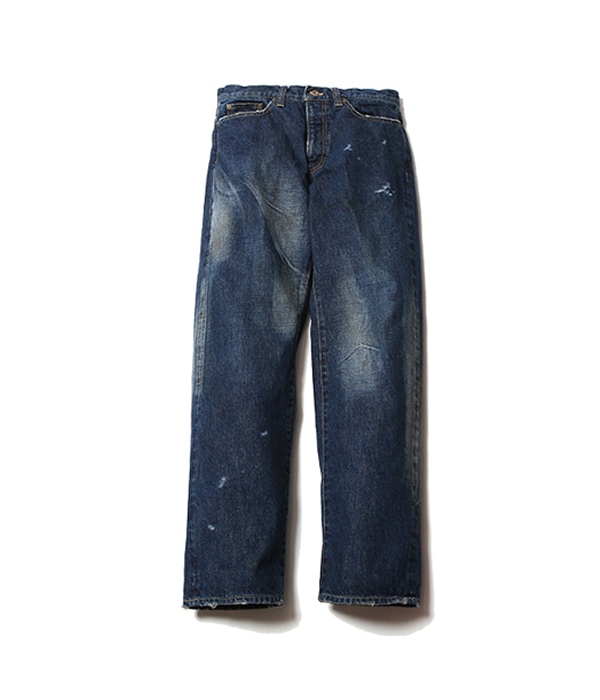 5 POCKET USED STRAIGHT DENIM PANTS