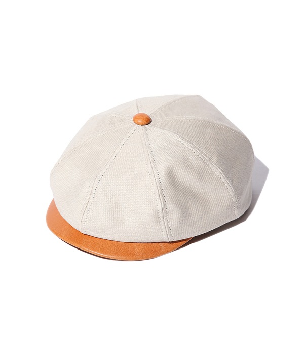 PIQUE/LEATHER COMBINATION CASQUETTE