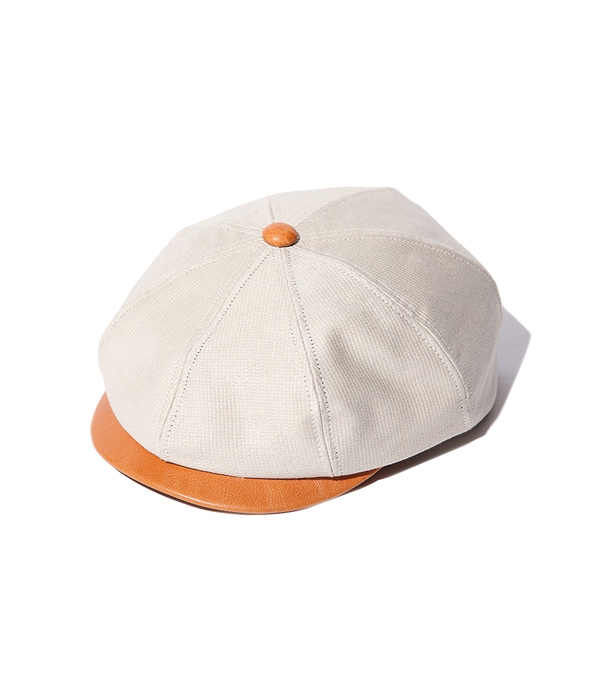 PIQUE/LEATHER COMBINATION CASQUETTE