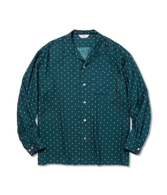 RHOMBUS DOTPATTERN R/P L/S SHIRT【GREEN】