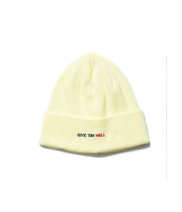 Death Bowl Knit Beanie【YELLOW】