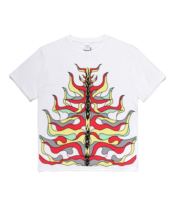 WOLF'S HEAD / WASHED H/W C/N T-SHIRT【WHITE】