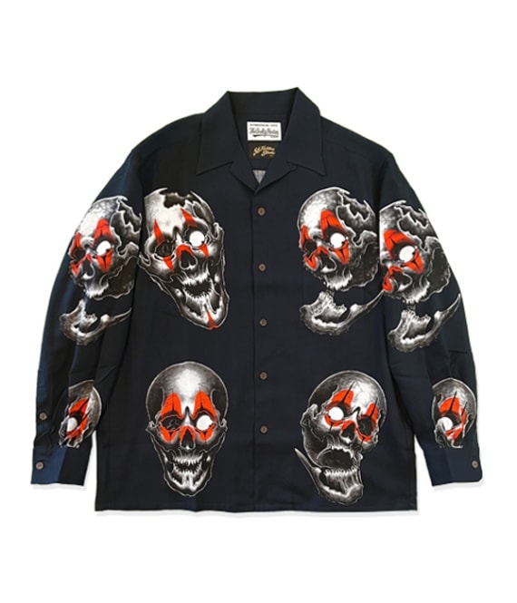 56 TATTOO STUDIO / L/S HAWAIIAN SHIRT【2 Colors Available