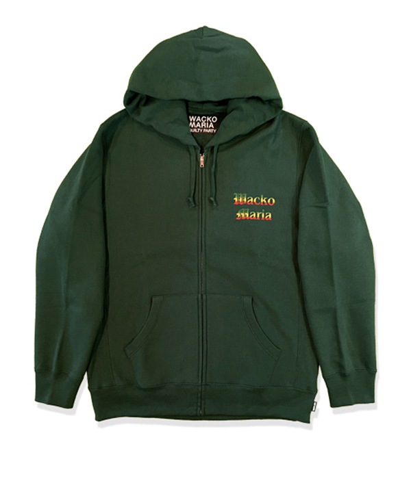 HEAVY WEIGHT ZIP HOODED SWEAT SHIRT <MARIA>【GREEN】