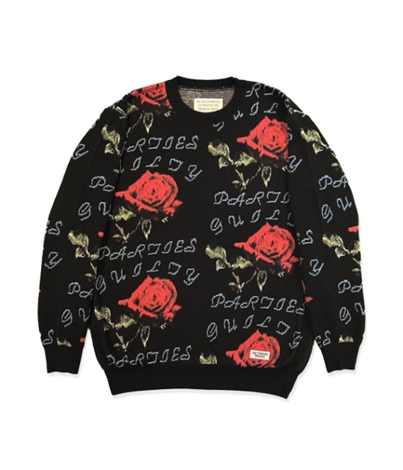 JACQUARD SWEATER【BLACK】