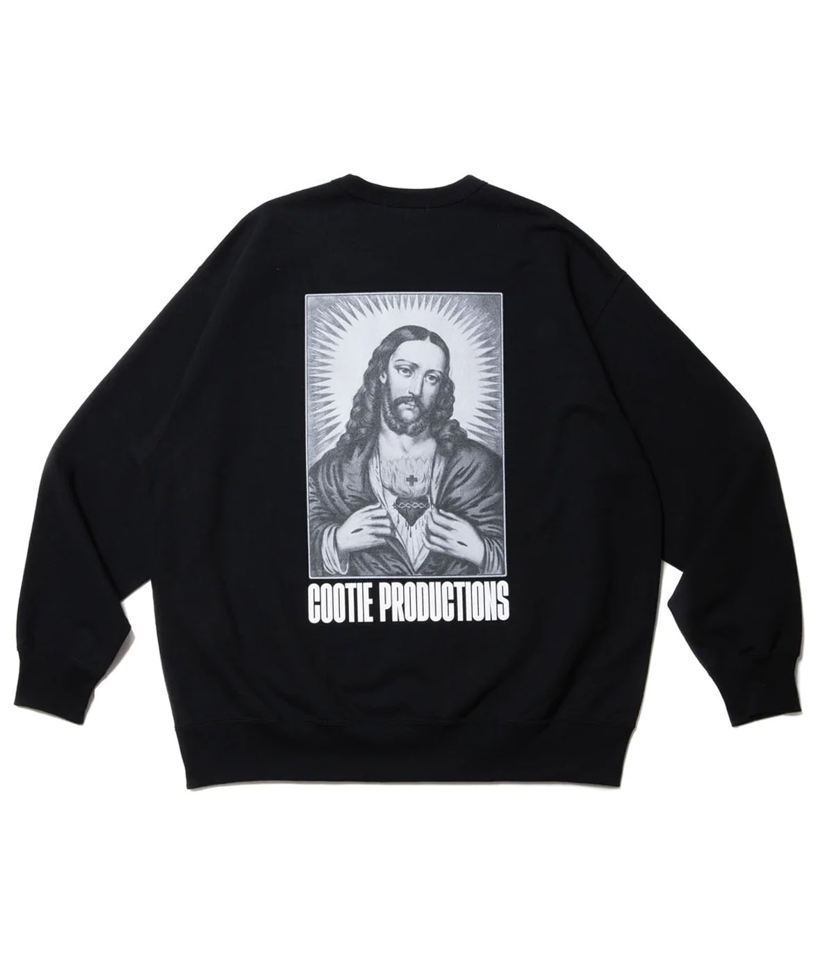 Print Sweat Crew (JESUS)【BLACK】｜COOTIE PRODUCTIONS®︎｜MELTING