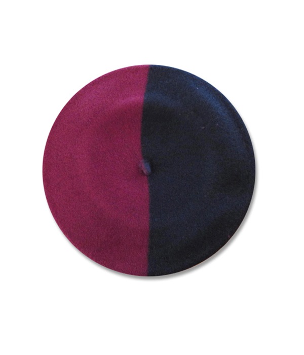 Basque Beret 12 【NAVY×D-RED】