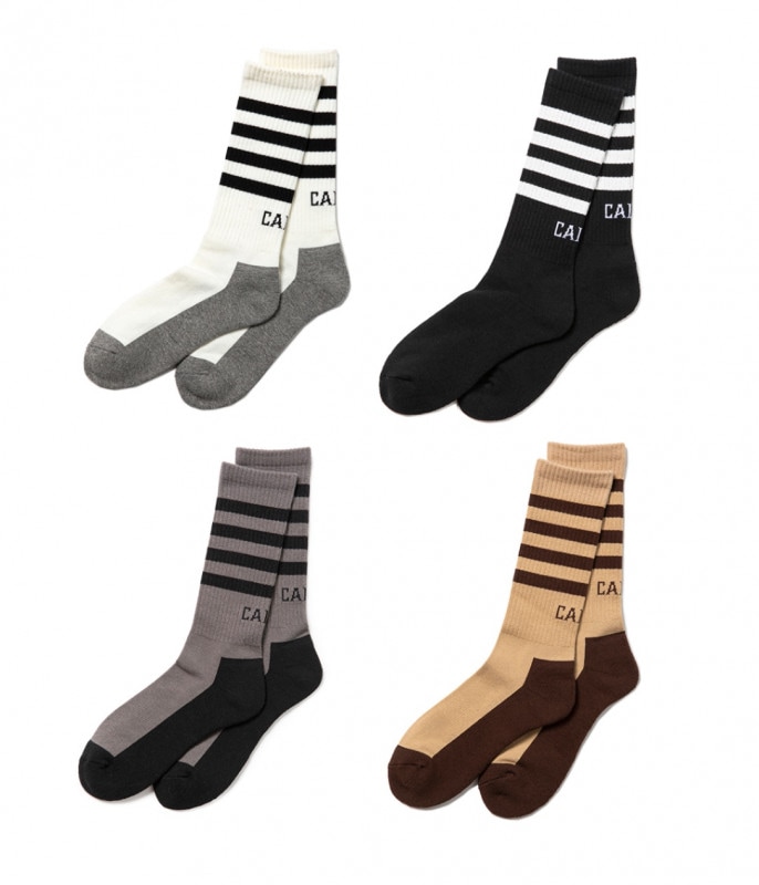 CALEE LOGO LINE SOCKS【4 Colors Available】