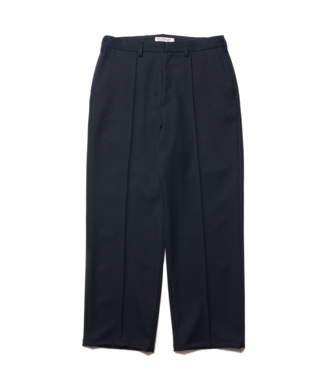 Polyester Twill Pin Tuck Trousers【BLACK】