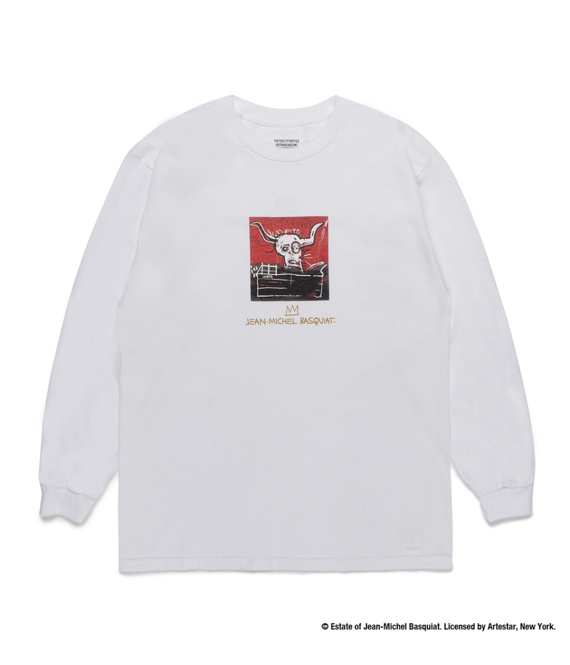 JEAN-MICHEL BASQUIAT / CREW NECK LONG SLEEVE T-SHIRT【WHITE