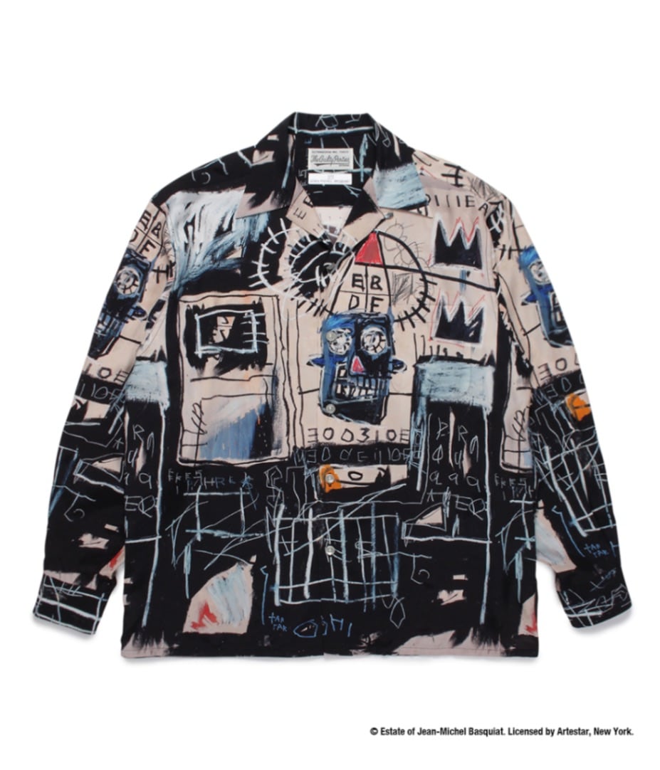 【Lサイズ】BASQUIATコラボ‼️ WAKO MARIA フーディ　ブラック JEAN-MICHEL BASQUIAT / PULLOVER HOODED SWEAT SHIRT【NAVY】｜WACKO