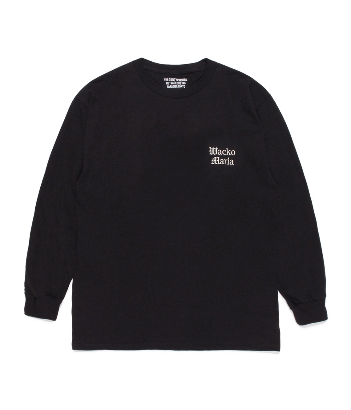 CREW NECK LONG SLEEVE T-SHIRT【BLACK】｜WACKO MARIA｜MELTING POT