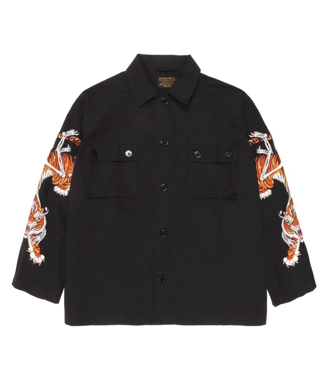 TIM LEHI / ARMY SHIRT (TYPE-2)【BLACK】｜WACKO MARIA｜MELTING POT