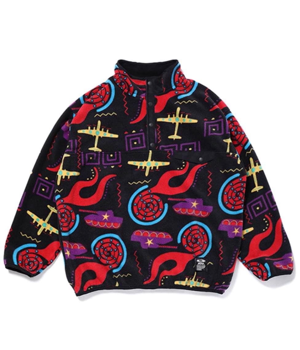 90'S PRINTED FLEECE【BLACK】｜CHALLENGER｜MELTING POT（正規取扱店