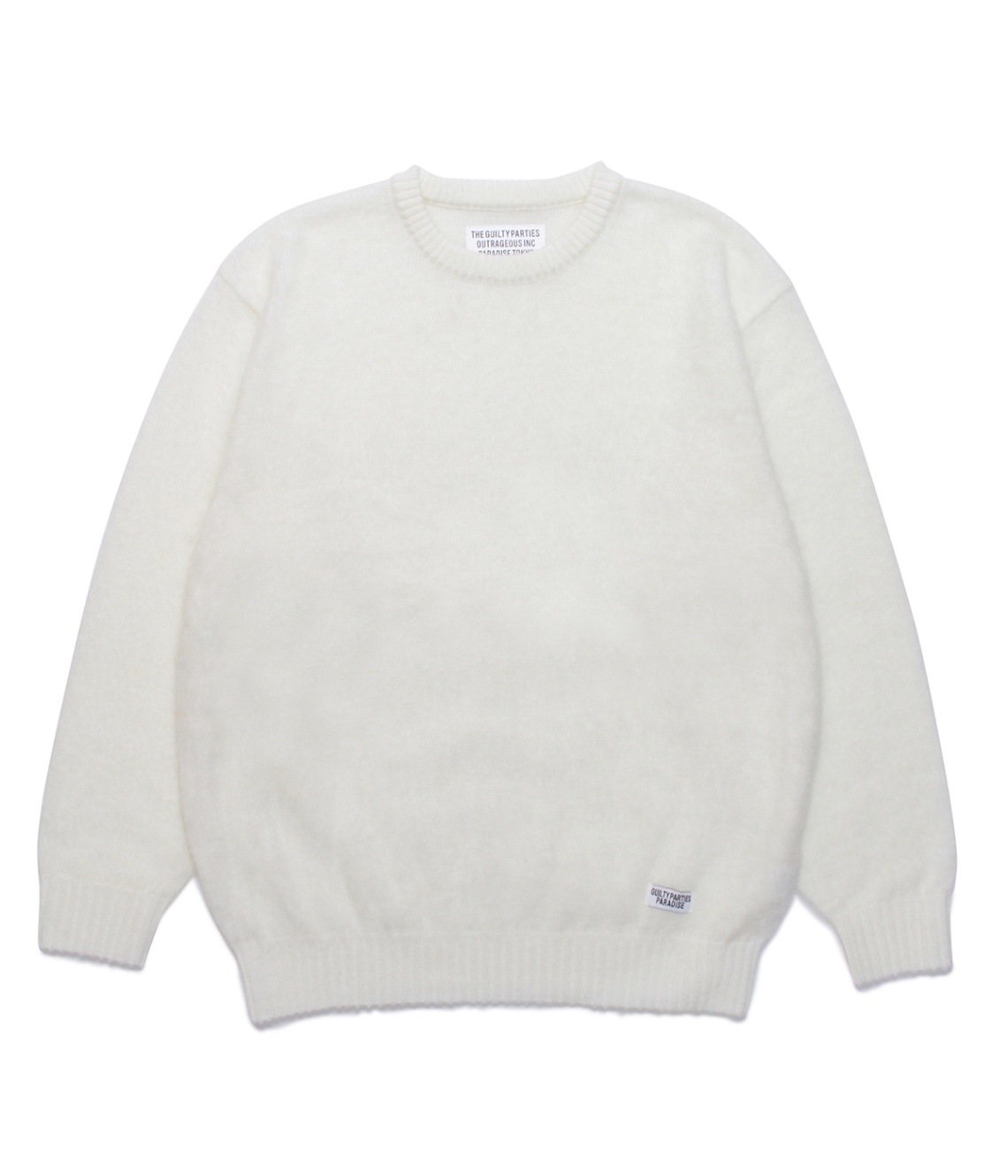 MOHAIR CREW NECK SWEATER【WHITE】