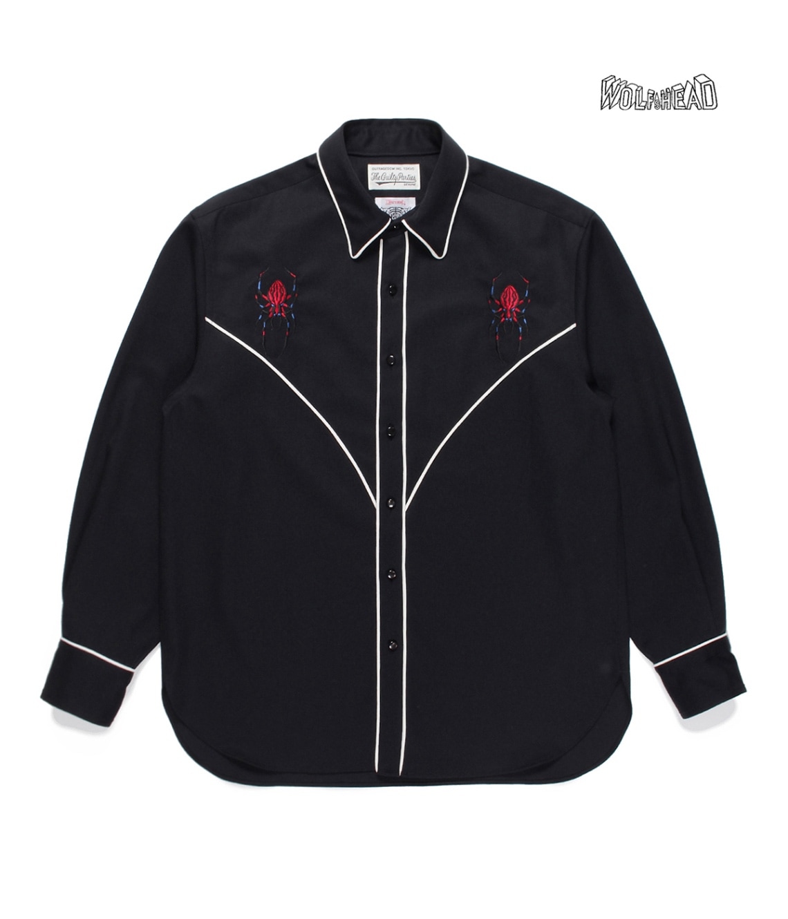 m*m様 美品！　ワコマリア　WOLF'S HEAD WESTERN SHIRT WOLF'S HEAD / WESTERN SHIRT L/S (TYPE-1)【BLACK】｜WACKO MARIA