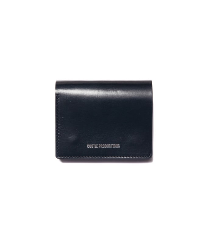 Leather Compact Purse (Smooth)【BLACK】