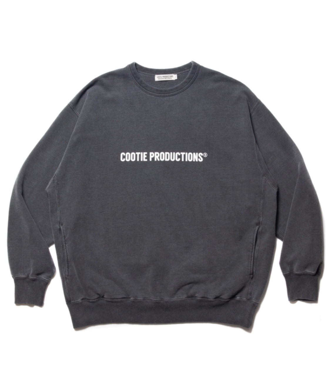 TAT×CTE Pigment Dyed Sweat Crew Pigment Dyed Sweat Crew【BLACK】｜COOTIE PRODUCTIONS