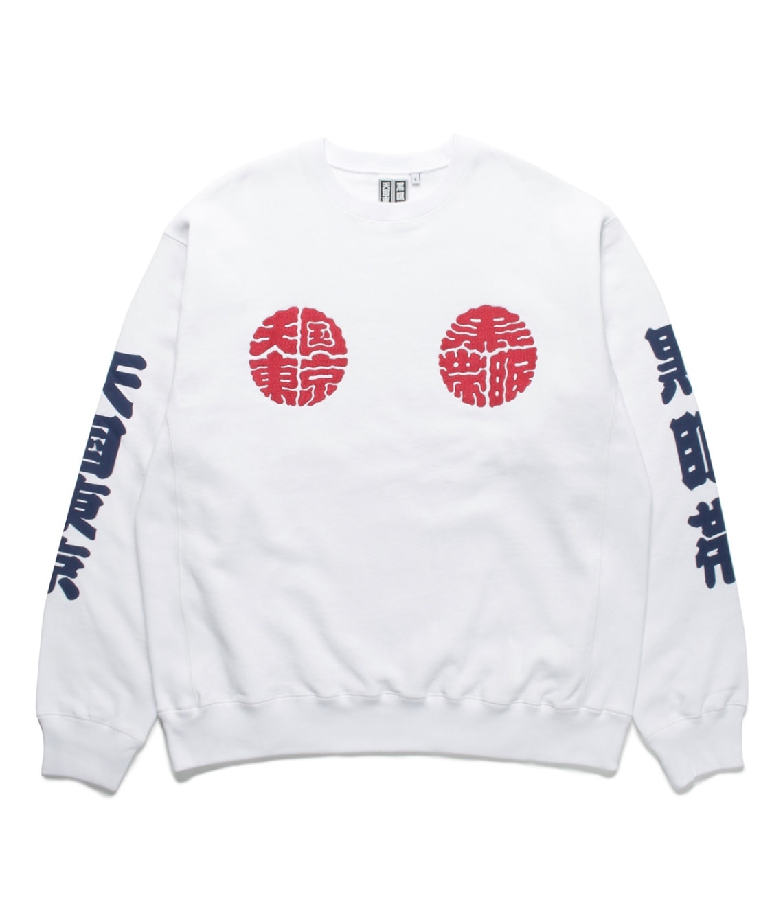 スウェット WACKOMARIA BlackEyePatch  SWEAT SHIRT BlackEyePatch / CREW NECK SWEAT SHIRT【WHITE】｜WACKO MARIA