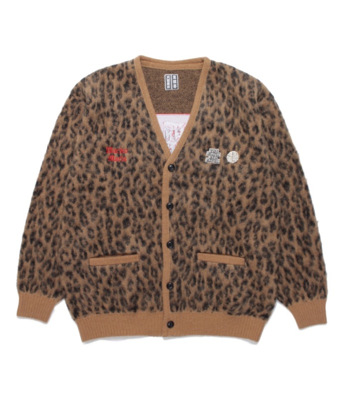 BlackEyePatch / LEOPARD MOHAIR CARDIGAN【BROWN】