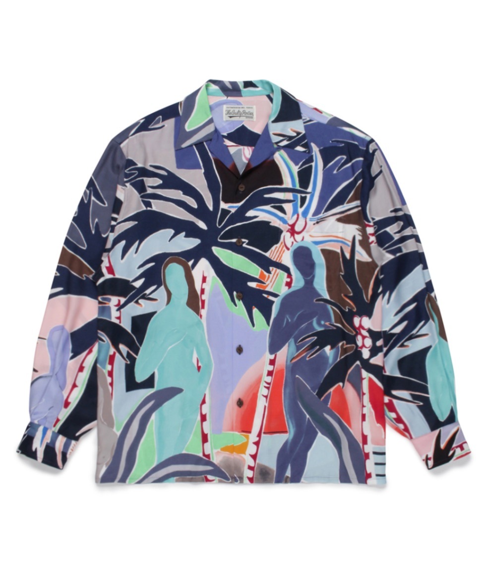 YULA パラダイス図 HAWAIIAN SHIRT【NAVY】｜WACKO MARIA｜MELTING POT 