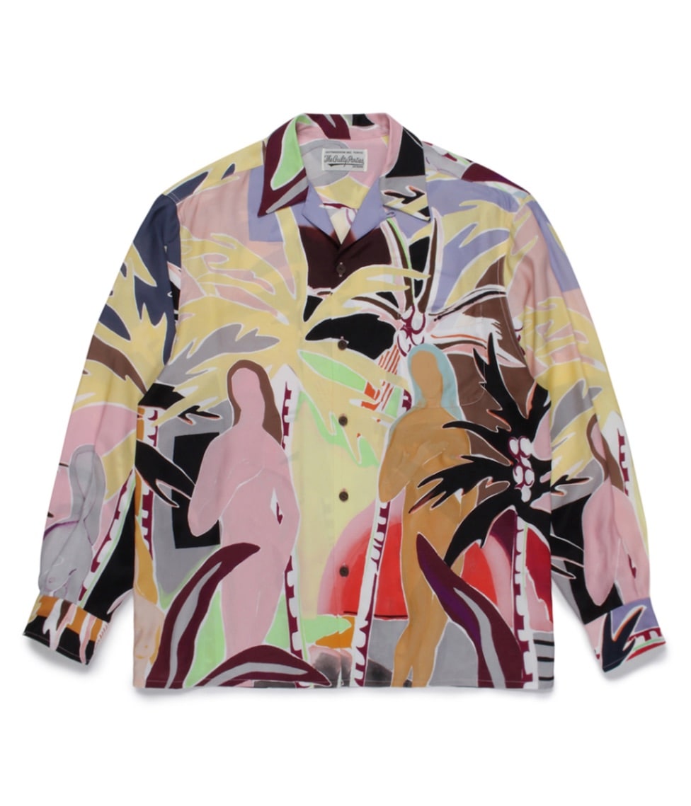 YULA パラダイス図 HAWAIIAN SHIRT【YELLOW】｜WACKO MARIA｜MELTING