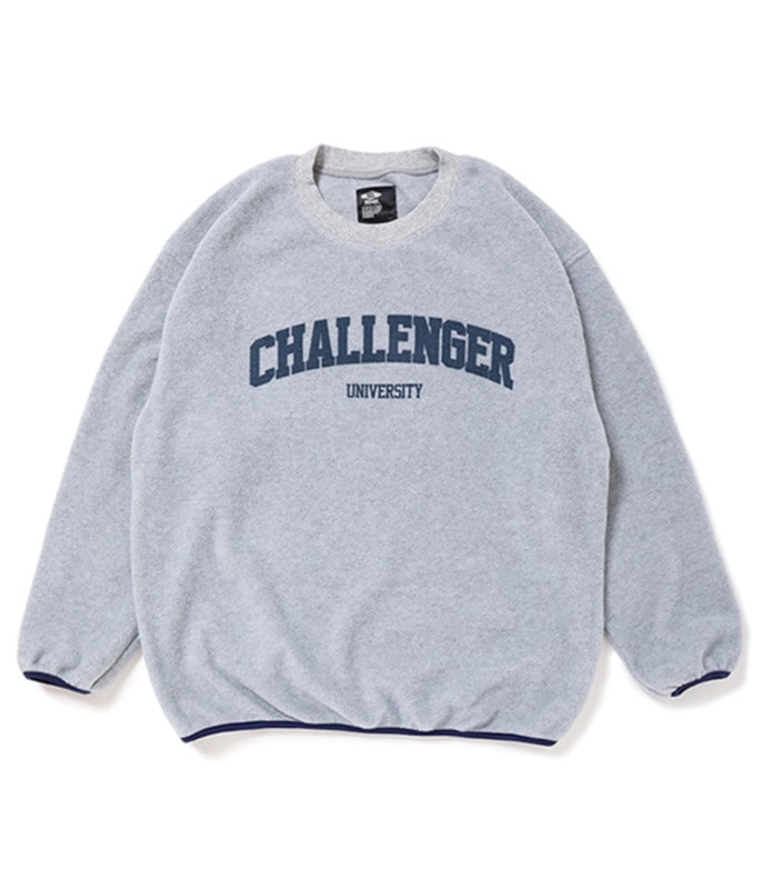 COLLEGE LOGO C/N FLEECE【GRAY】