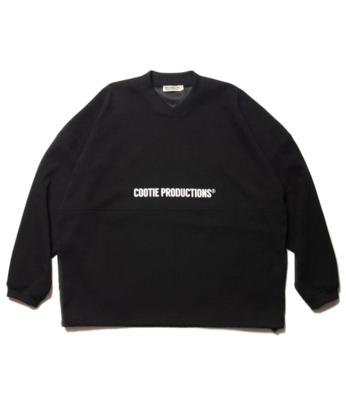 Polyester Velour Football L/S Tee【BLACK】