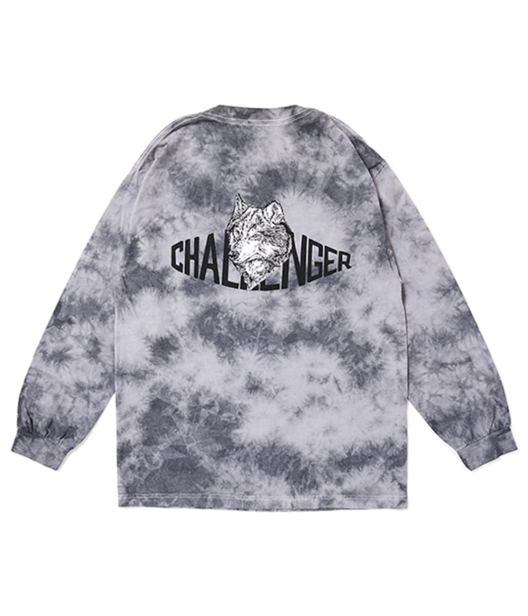 トップス CHALLENGER TIE DYE WOLF LOGO L/S TEE TIE DYE WOLF LOGO L/S TEE【TIE DYE】｜CHALLENGER｜MELTING POT