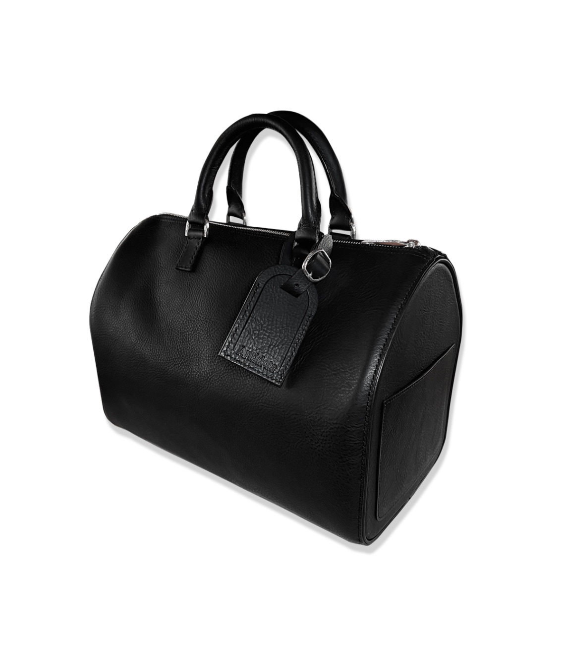 Leather Boston Bag【BLACK】