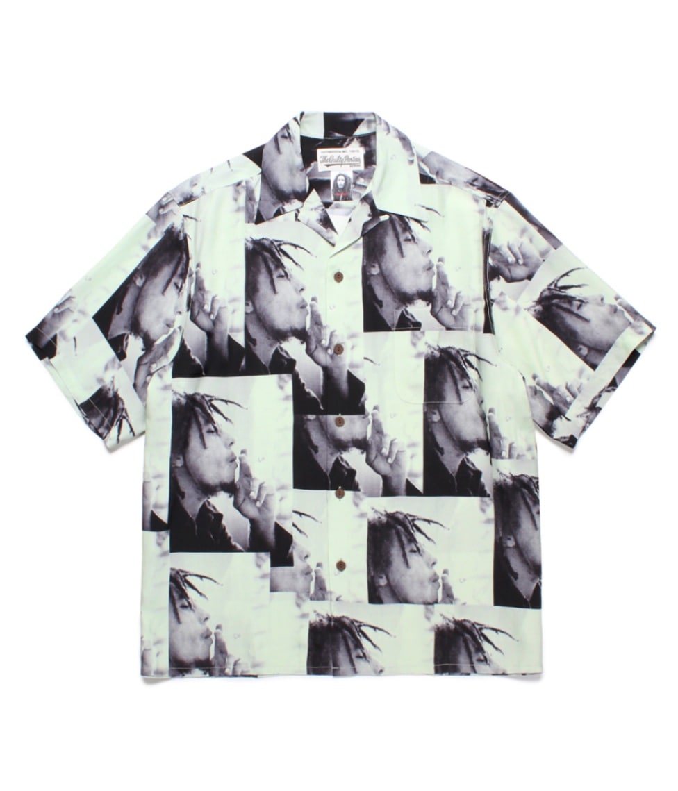 BOB MARLEY / HAWAIIAN SHIRT S/S【L-GREEN】｜WACKO MARIA｜MELTING