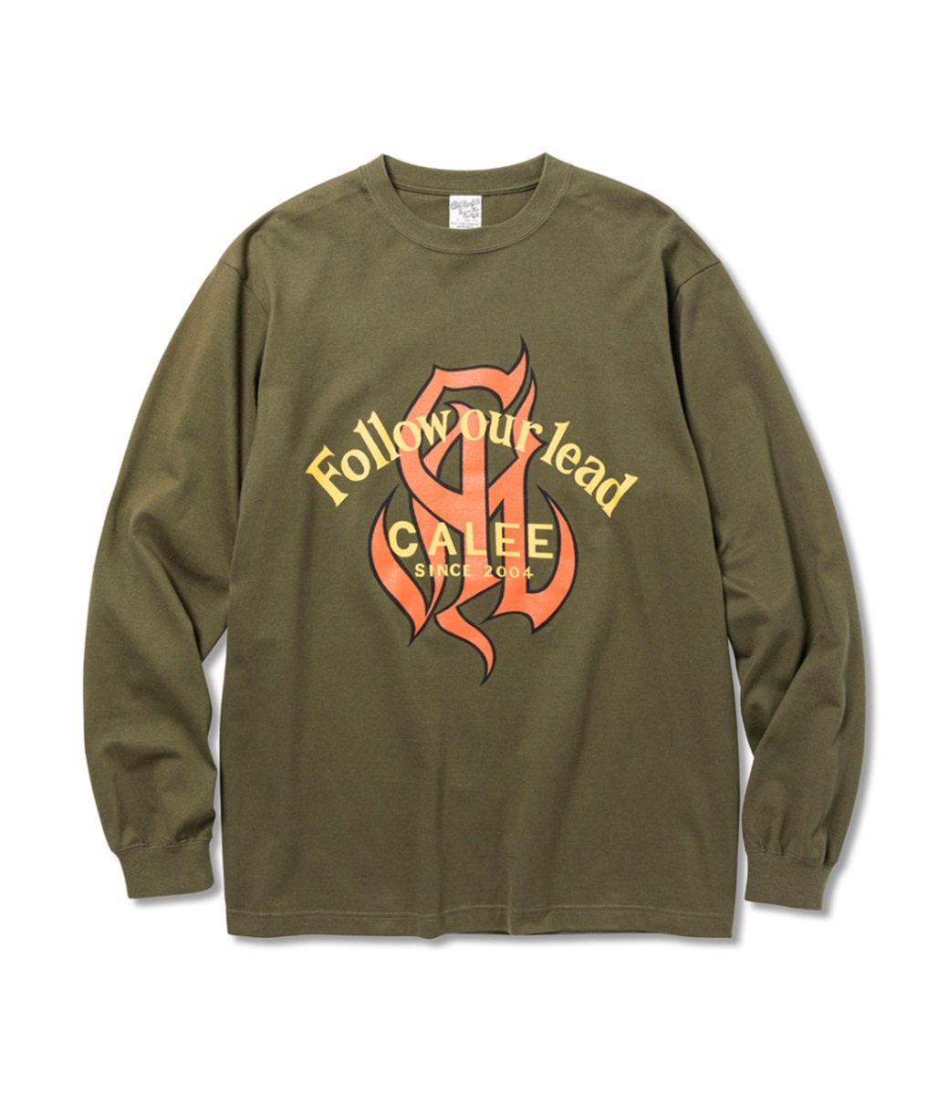 CAL LOGO FOL L/S T-SHIRT -NATURALLY PAINT DESIGN-【3 Colors Available】