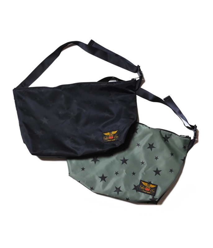 ALLOVER STAR PATTERN MA-1 NYLON SHOULDER BAG【2 Colors Available】
