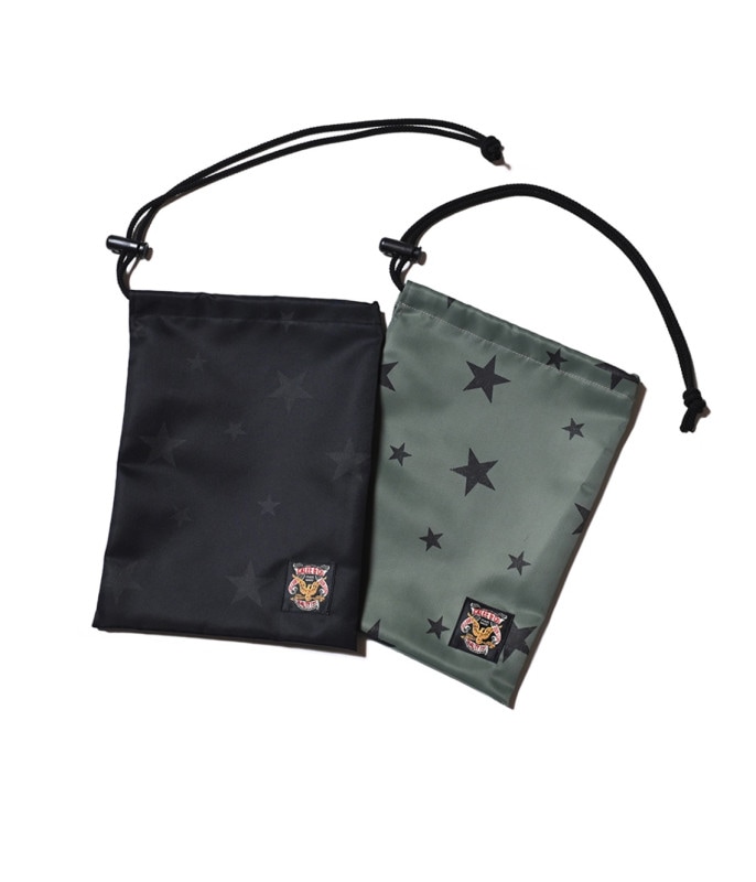 ALLOVER STAR PATTERN MA-1 NYLON PURSE【2 Colors Available】
