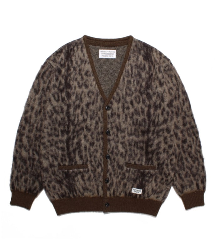 LEOPARD MOHAIR CARDIGAN【BEIGE】